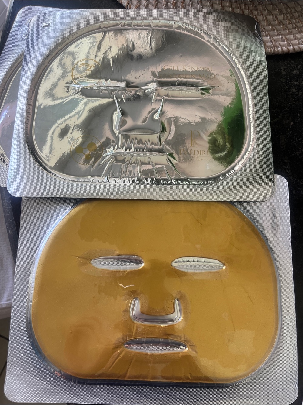 New set of 3 Predire' Paris organic cell renewal, collagen masks